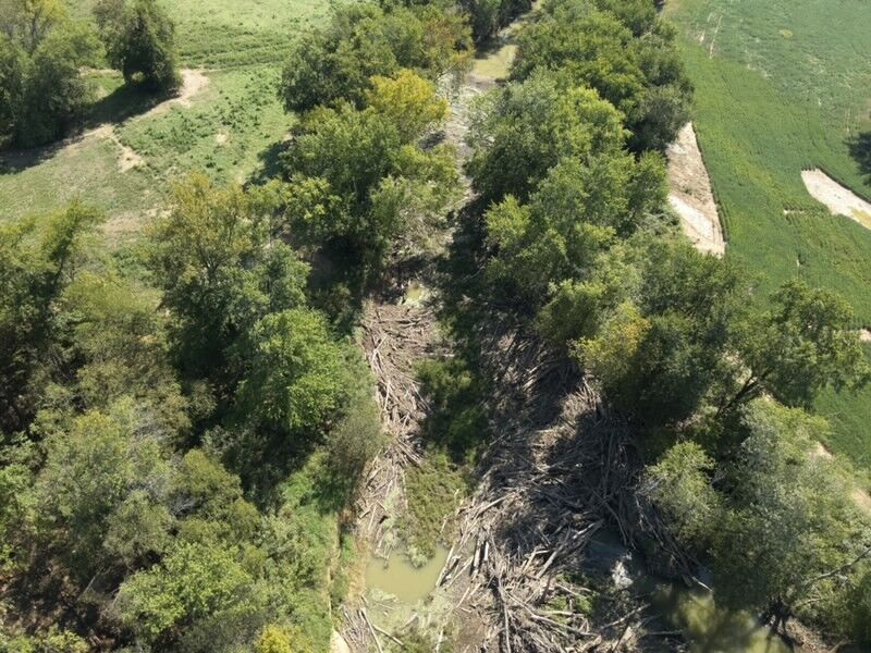 Rolling Fork River flood debris